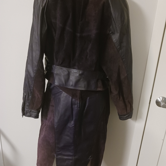 Bermans leather/suede skirt/jacket set - Picture 7 of 12